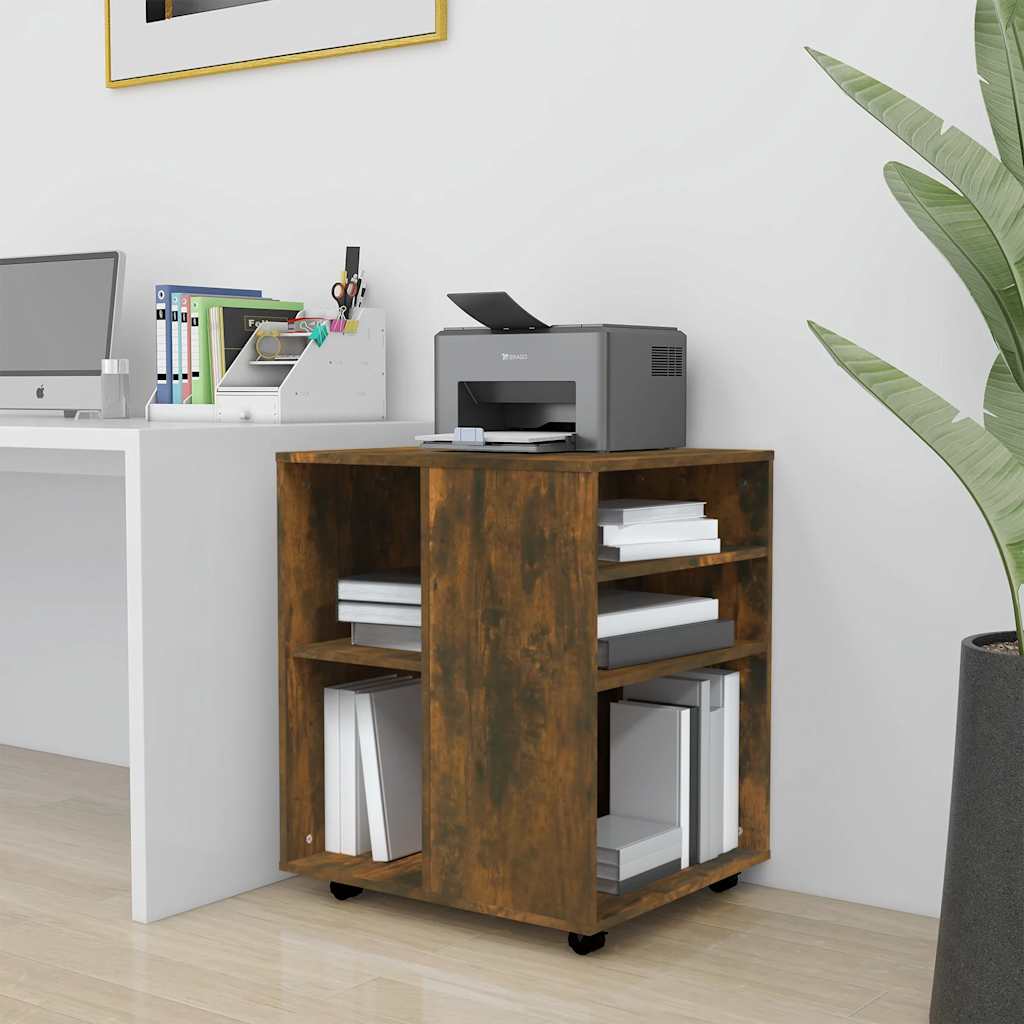 Armadietto con Ruote Rovere Fumo 60x53x72 cm Legno Multistrato | homemem39