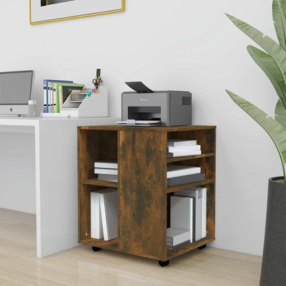 Armadietto con Ruote Rovere Fumo 60x53x72 cm Legno Multistrato | homemem39