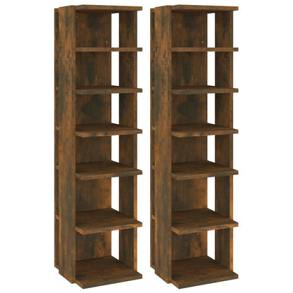 Scarpiere 2 pz Rovere Fumo 27,5x27x102 cm in Legno Multistrato - homemem39