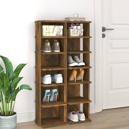 Scarpiere 2 pz Rovere Fumo 27,5x27x102 cm in Legno Multistrato - homemem39