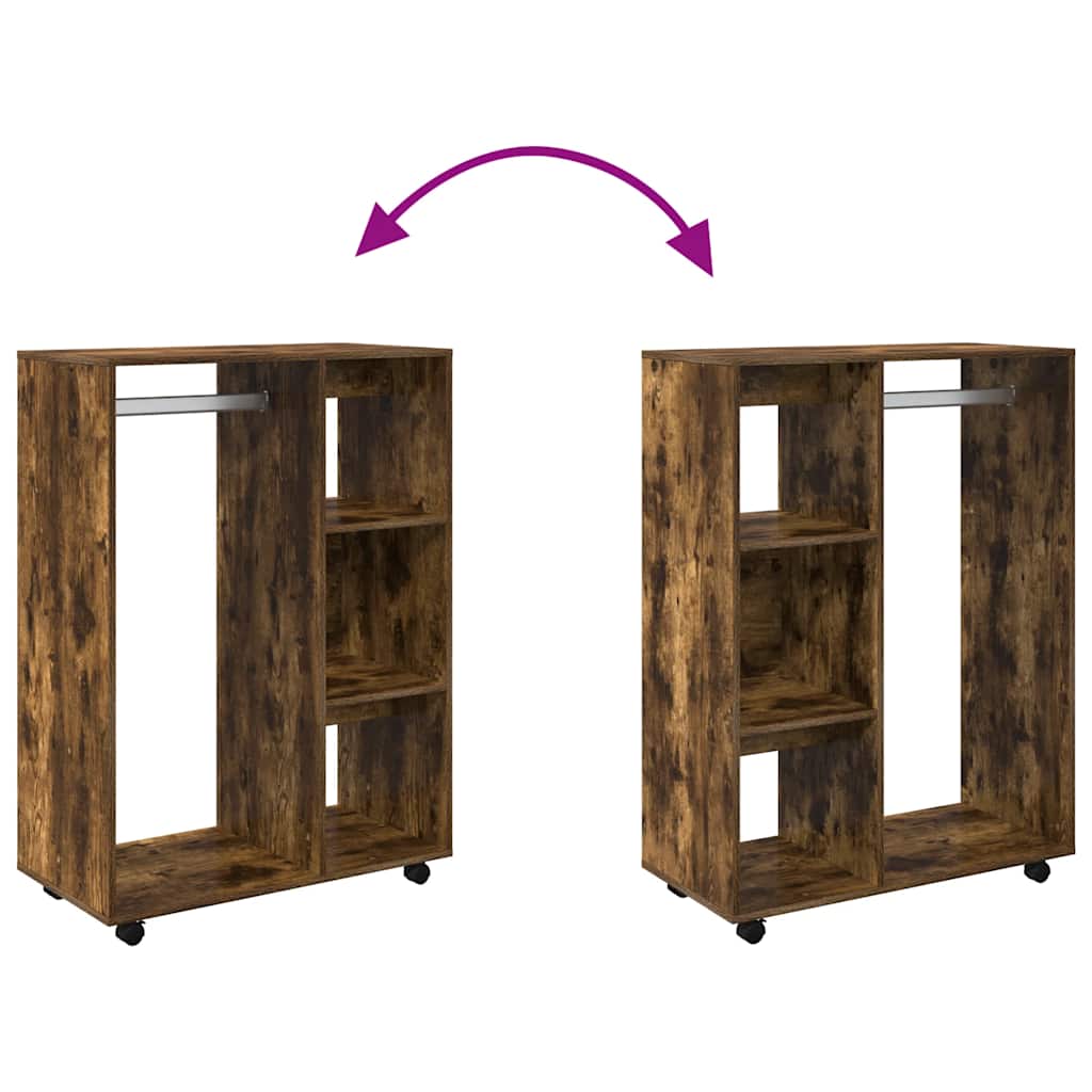 Armadio Rovere Fumo 80x40x110 cm in Legno Multistrato | homemem39
