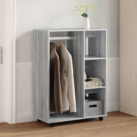 Armadio Grigio Sonoma 80x40x110 cm in Legno Multistrato
