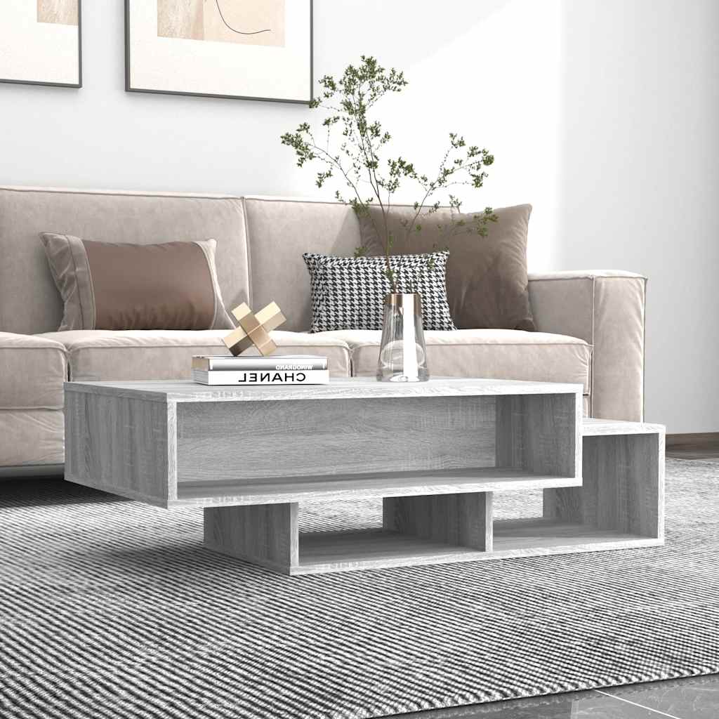 Tavolino da Salotto Grigio Sonoma 105x55x32cm Legno Multistrato | homemem39