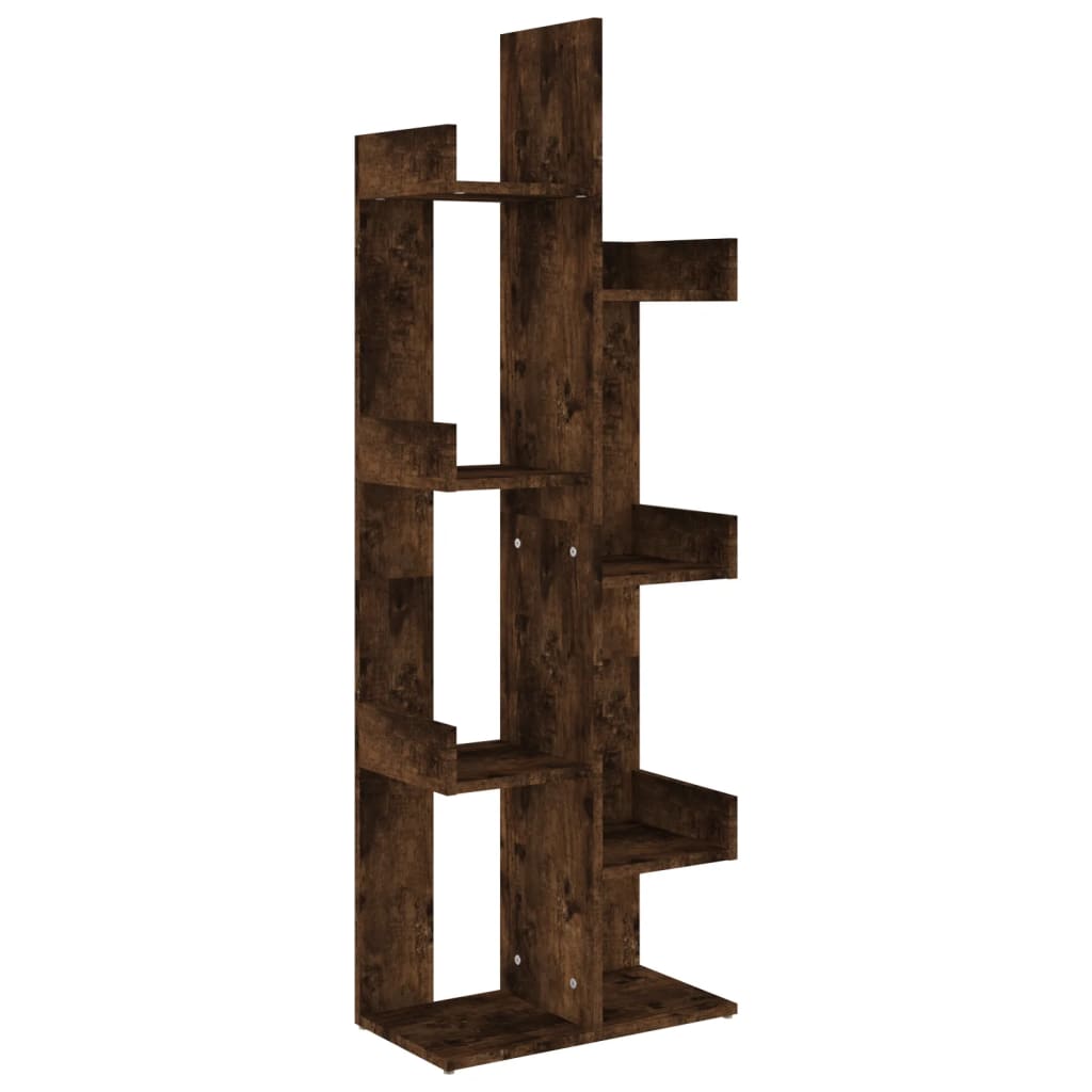 Libreria 48x25x140 cm Rovere Fumo in Legno Multistrato | homemem39