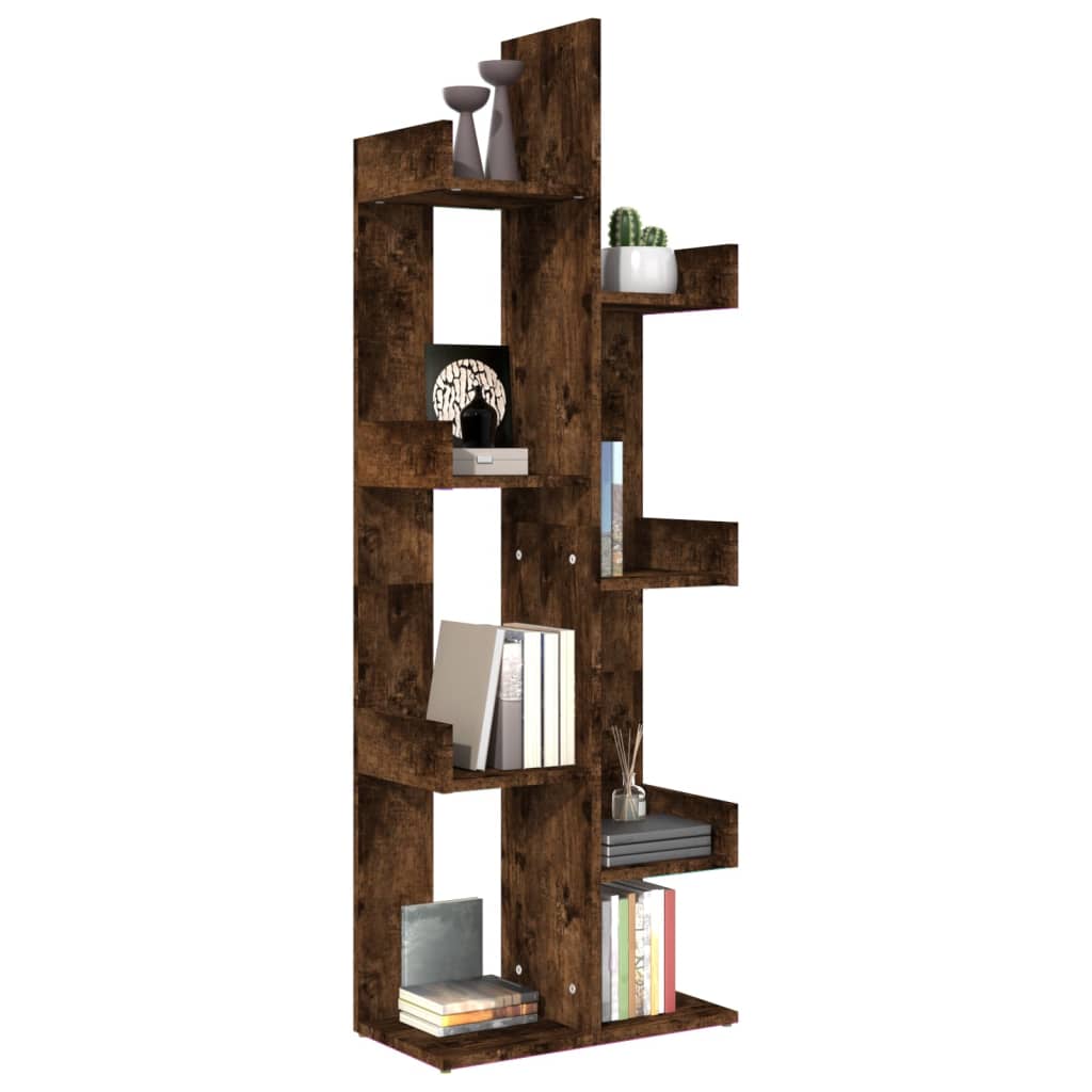 Libreria 48x25x140 cm Rovere Fumo in Legno Multistrato | homemem39