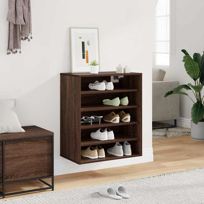 Scarpiera Rovere Marrone 60x35x70 cm in Legno Multistrato