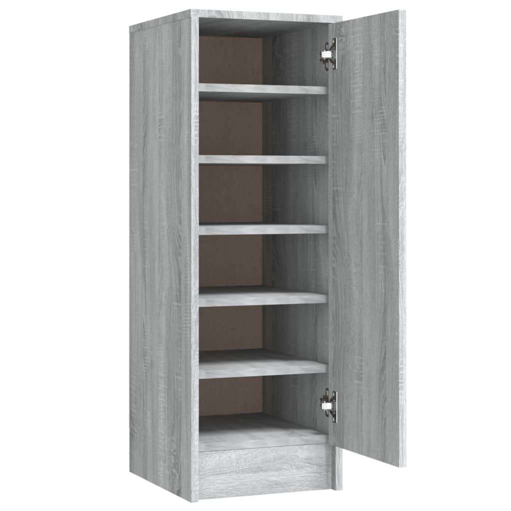 Sonoma Gray Shoe Rack 32x35x92 cm in Multilayer Wood