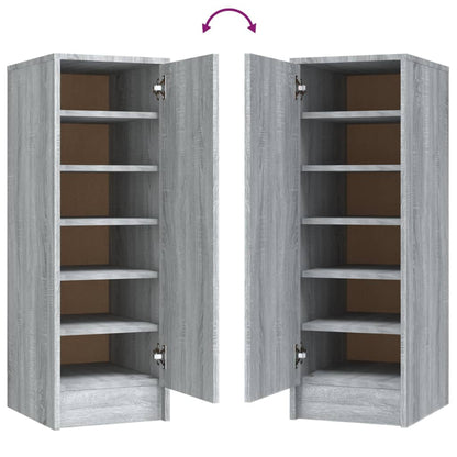 Sonoma Gray Shoe Rack 32x35x92 cm in Multilayer Wood