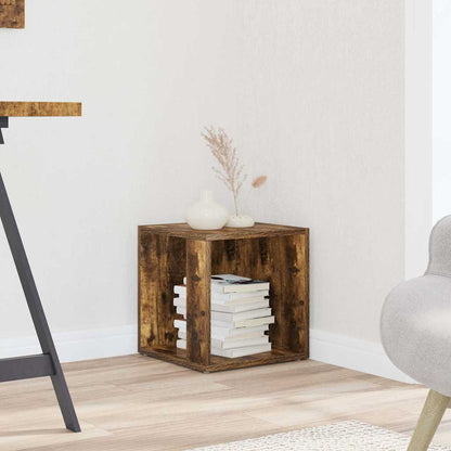 Tavolino da Salotto Rovere Fumo 33x33x34,5 cm Legno Multistrato