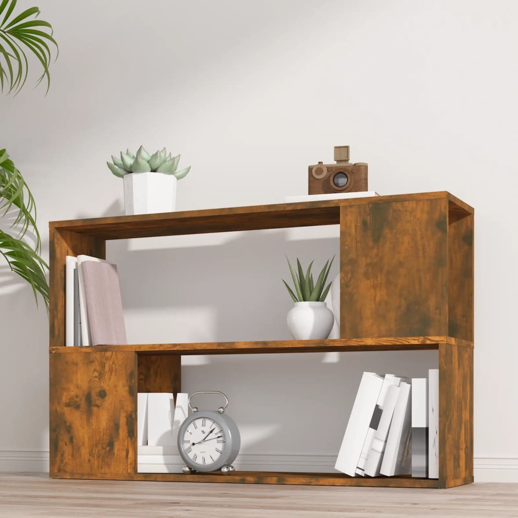 Libreria Rovere Fumo 100x24x63 cm in Legno Multistrato | homemem39