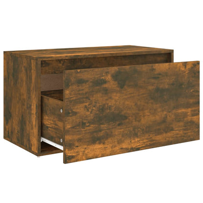 Panca da Ingresso 80x40x45 cm Rovere Fumo in Legno Multistrato - homemem39