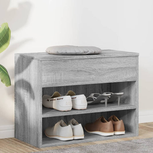 Scarpiera Grigio Sonoma 60x30x45 cm in Legno Multistrato - homemem39