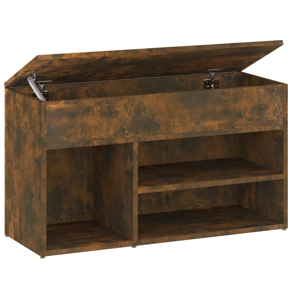 Scarpiera Rovere Fumo 80x30x45 cm in Legno Multistrato - homemem39