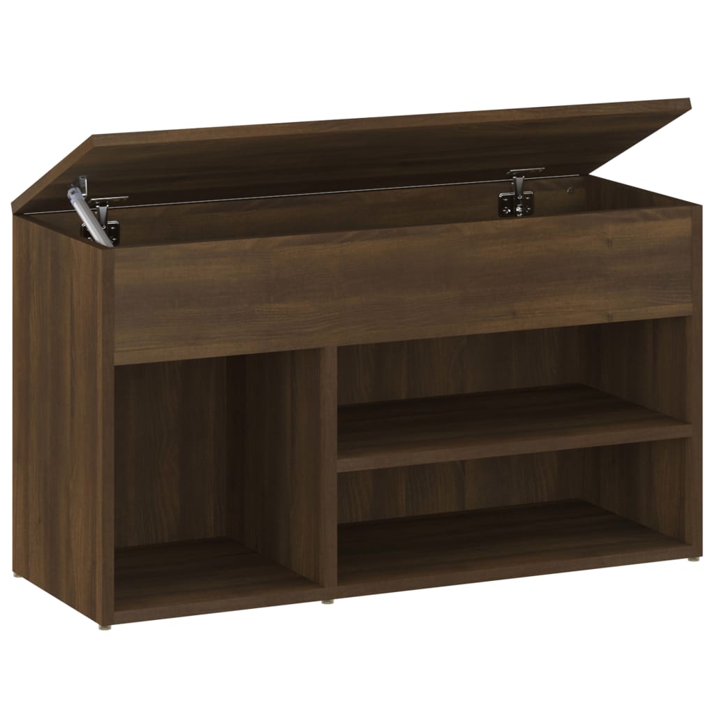 Scarpiera Rovere Marrone 80x30x45 cm in Legno Multistrato - homemem39
