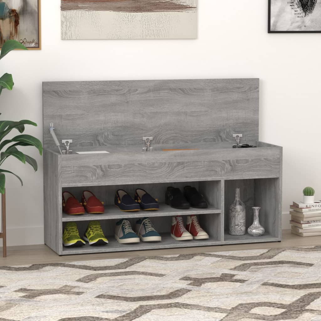 Scarpiera Grigio Sonoma 105x30x45 cm in Legno Multistrato - homemem39