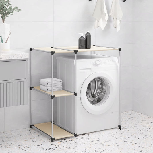 Rastrelliera per Lavatrice Crema 87x55x90,5 cm Ferro - homemem39