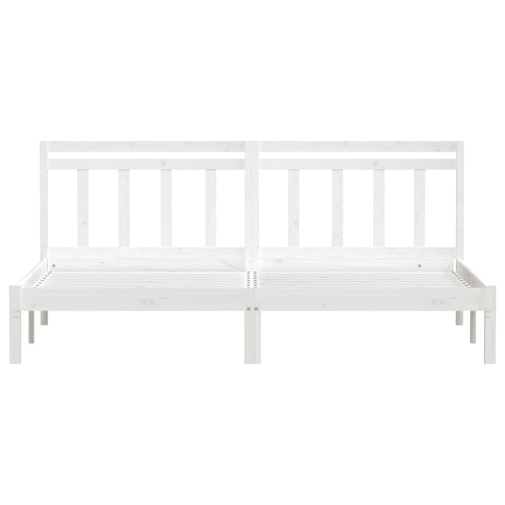 Giroletto Bianco in Legno Massello di Pino 160x200 cm | homemem39