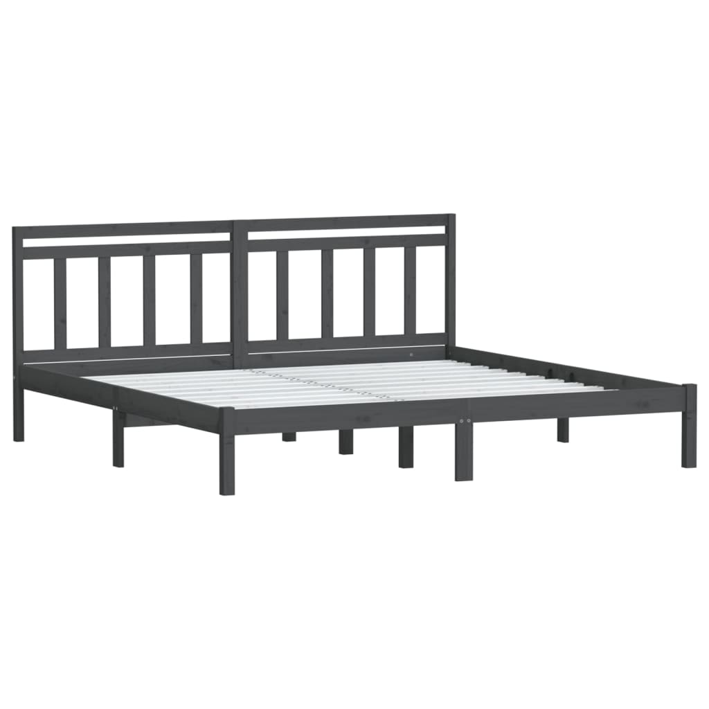 Giroletto Grigio in Legno Massello di Pino 200x200 cm | homemem39