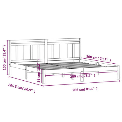 Giroletto Ambra senza Materasso in Legno di Pino 200x200 cm | homemem39