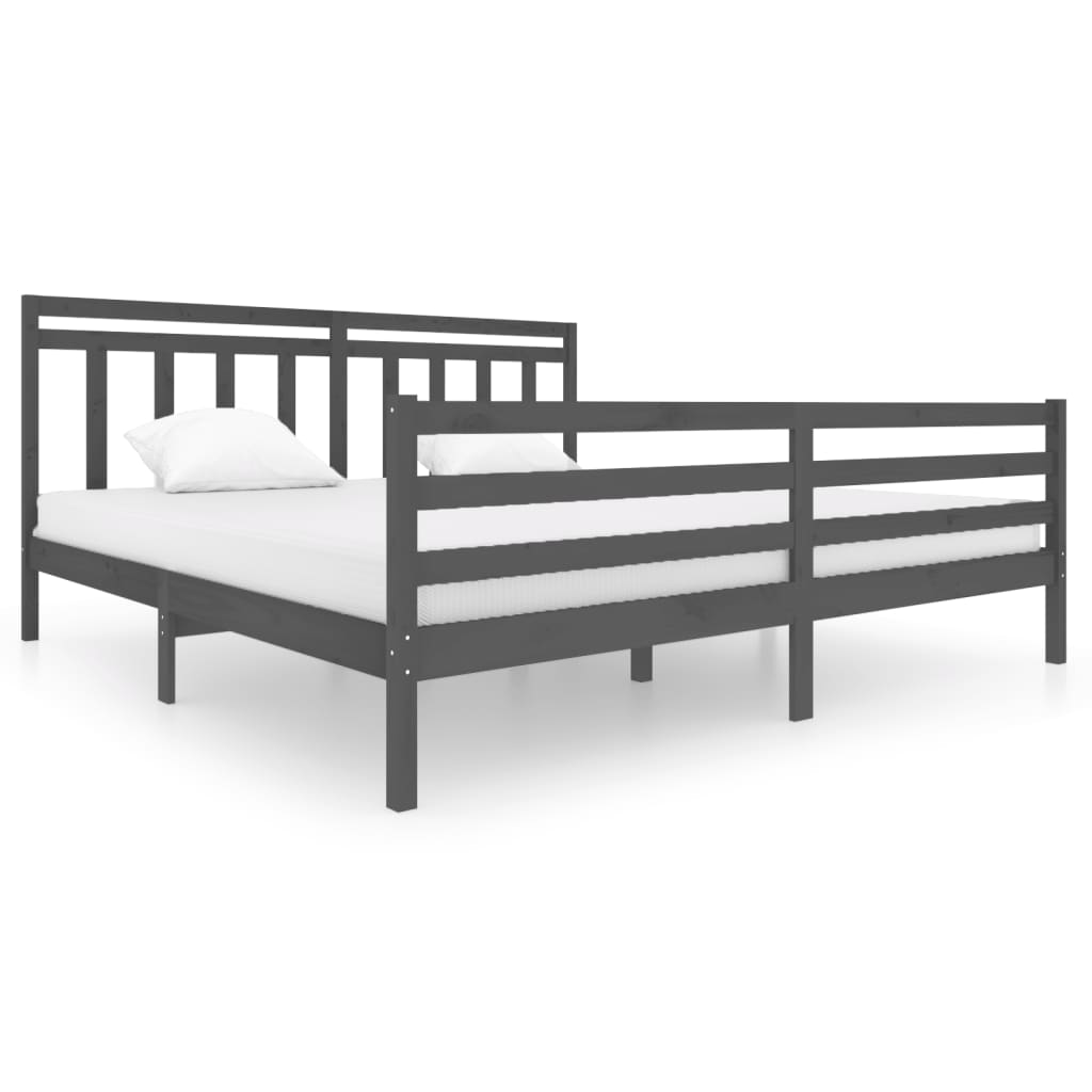 Giroletto Grigio in Legno Massello di Pino 200x200 cm | homemem39