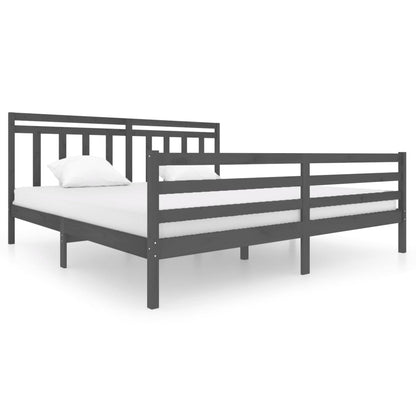 Giroletto Grigio in Legno Massello di Pino 200x200 cm | homemem39