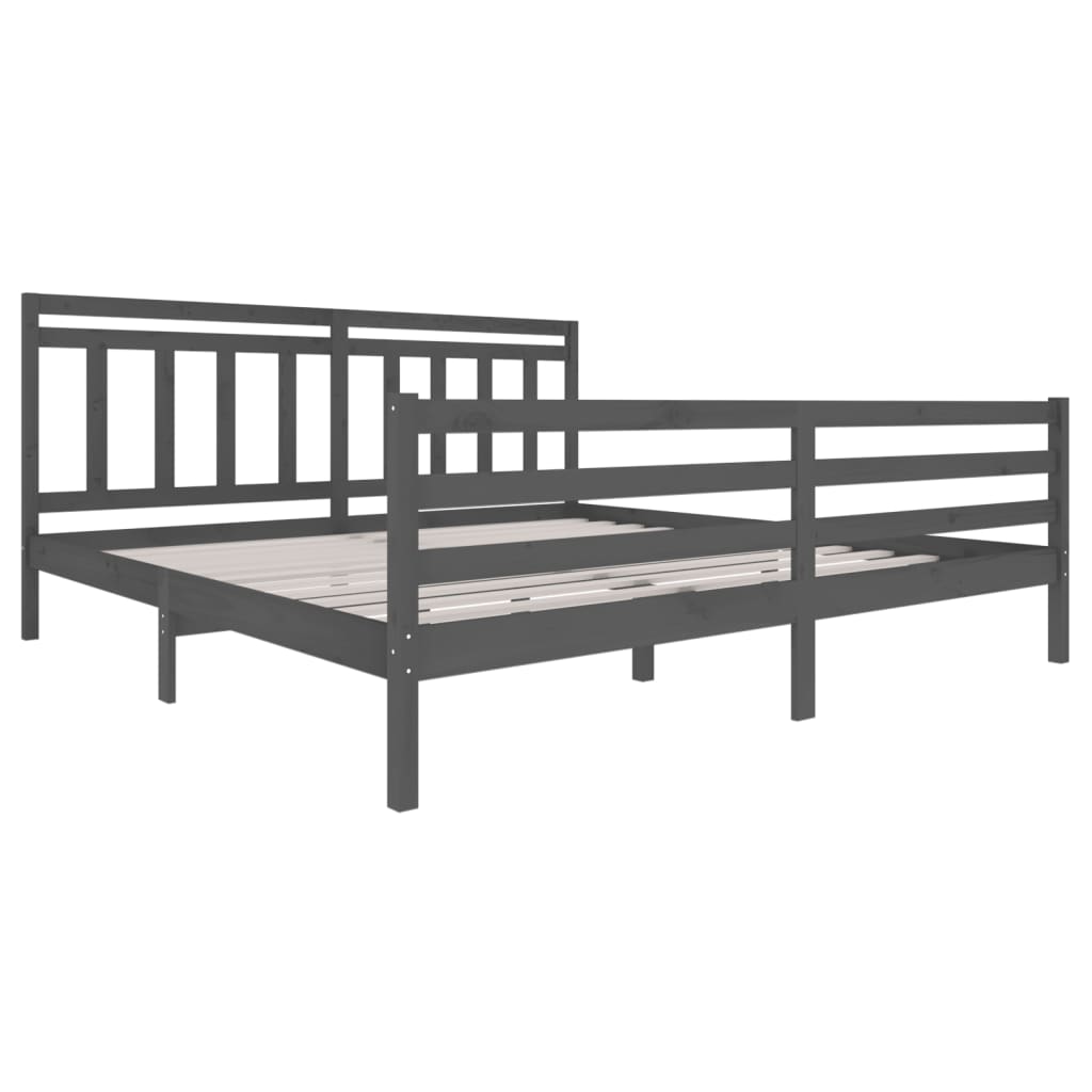 Giroletto Grigio in Legno Massello di Pino 200x200 cm | homemem39