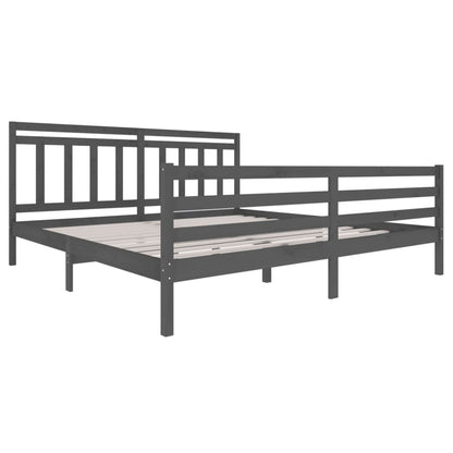 Giroletto Grigio in Legno Massello di Pino 200x200 cm | homemem39