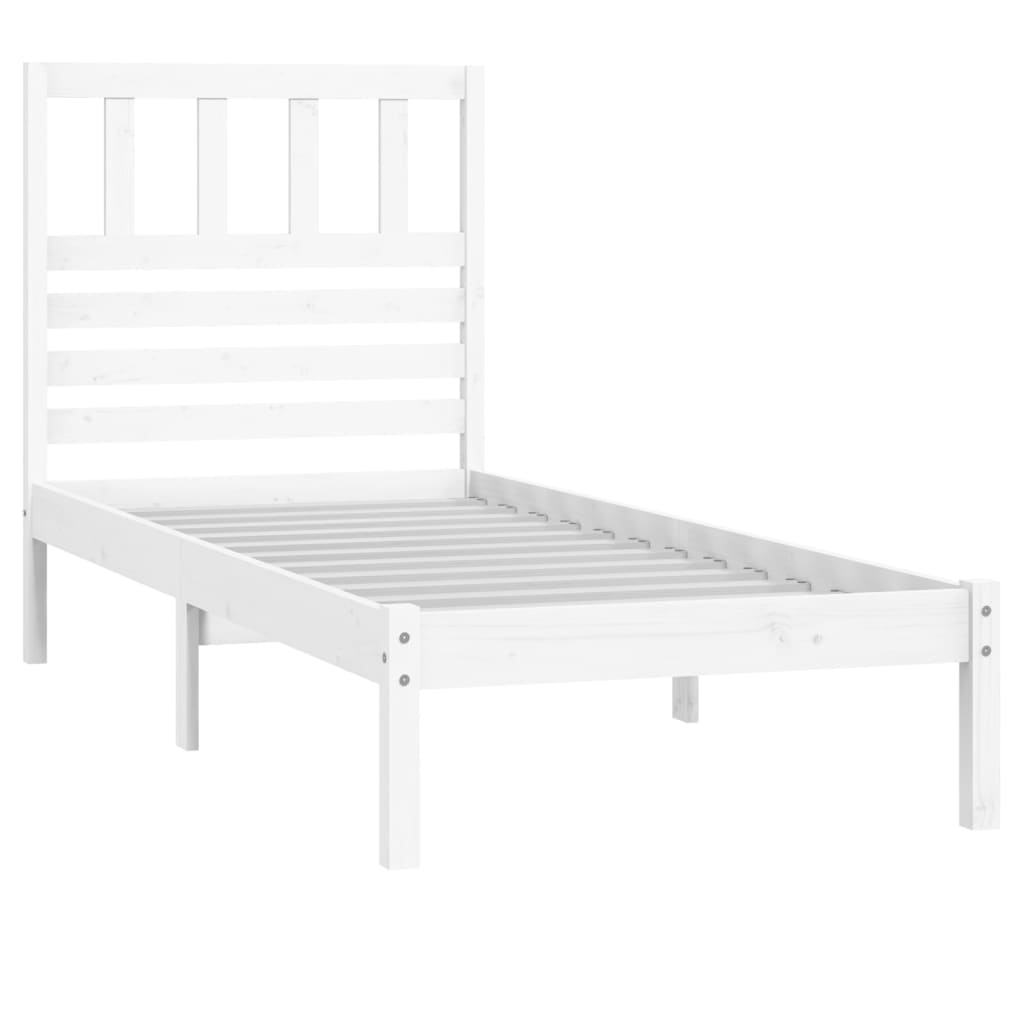 Giroletto senza Materasso Bianco 75x190 Legno Massello di Pino | homemem39