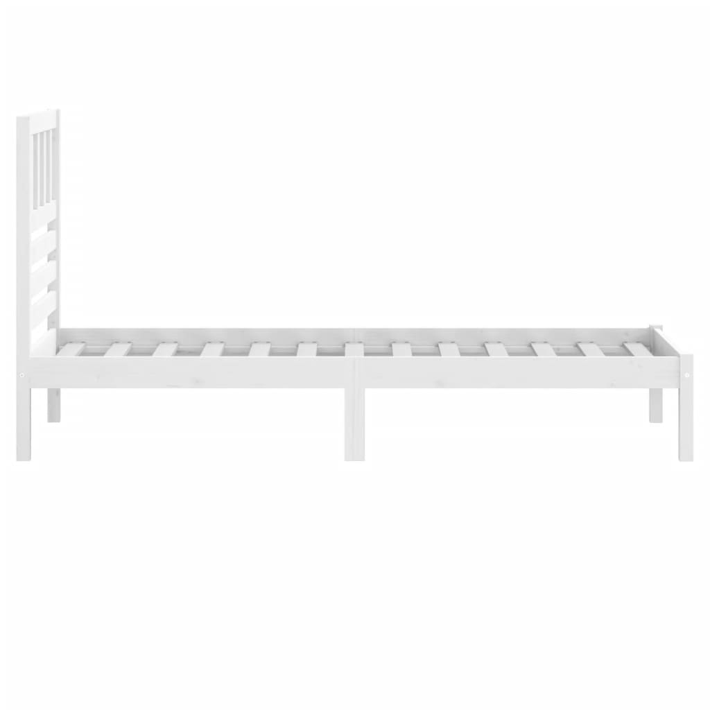 Giroletto senza Materasso Bianco 75x190 Legno Massello di Pino | homemem39