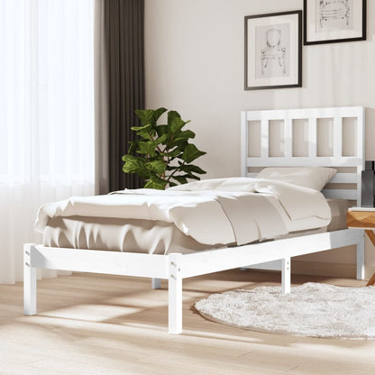 Giroletto senza Materasso Bianco 75x190 Legno Massello di Pino | homemem39