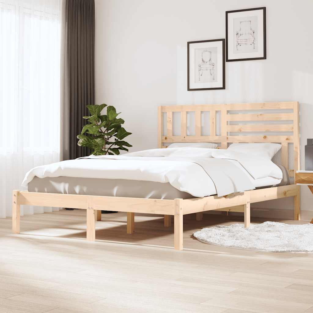 Letto senza Materasso 120x190 cm in Legno Massello di Pino | homemem39