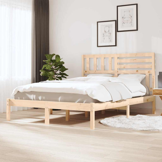 Letto senza Materasso 120x190 cm in Legno Massello di Pino | homemem39