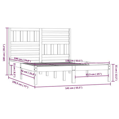 Giroletto 135x190 cm Double in Legno Massello di Pino | homemem39