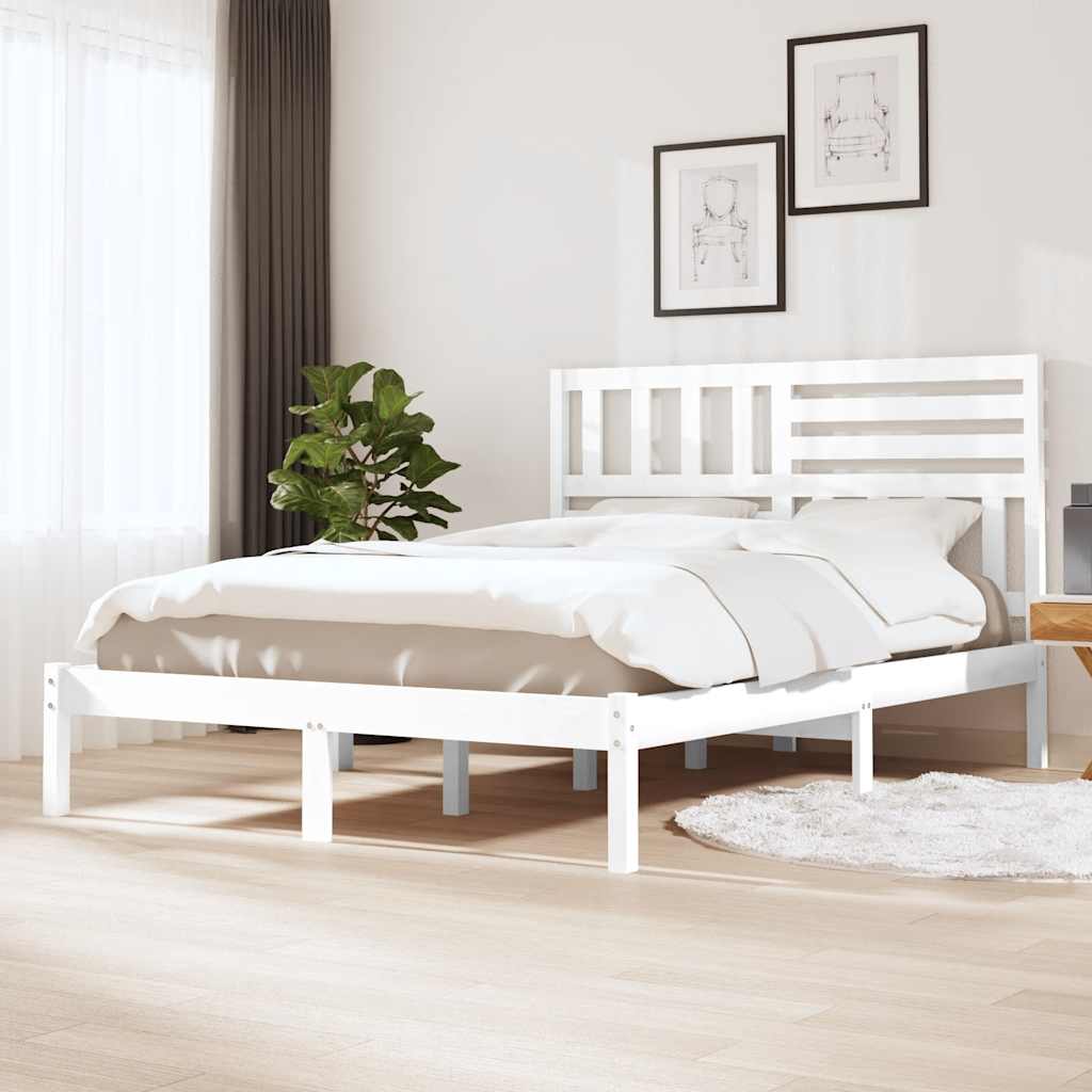 Giroletto Bianco in Legno Massello di Pino 140x200 cm | homemem39