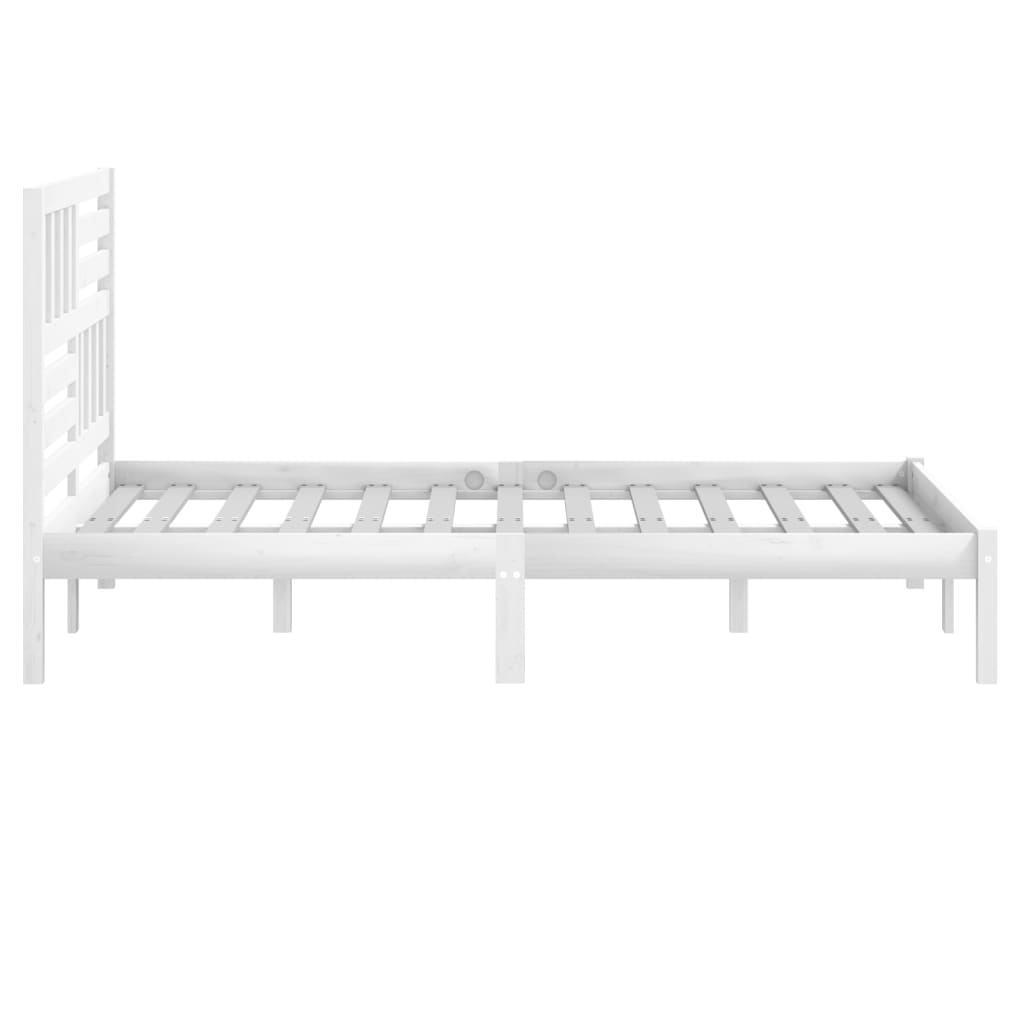Giroletto Bianco in Legno Massello di Pino 160x200 cm | homemem39