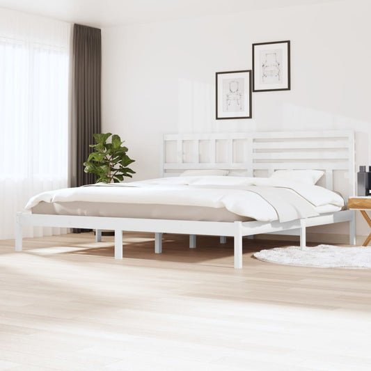 Giroletto Bianco in Legno Massello di Pino 200x200 cm | homemem39