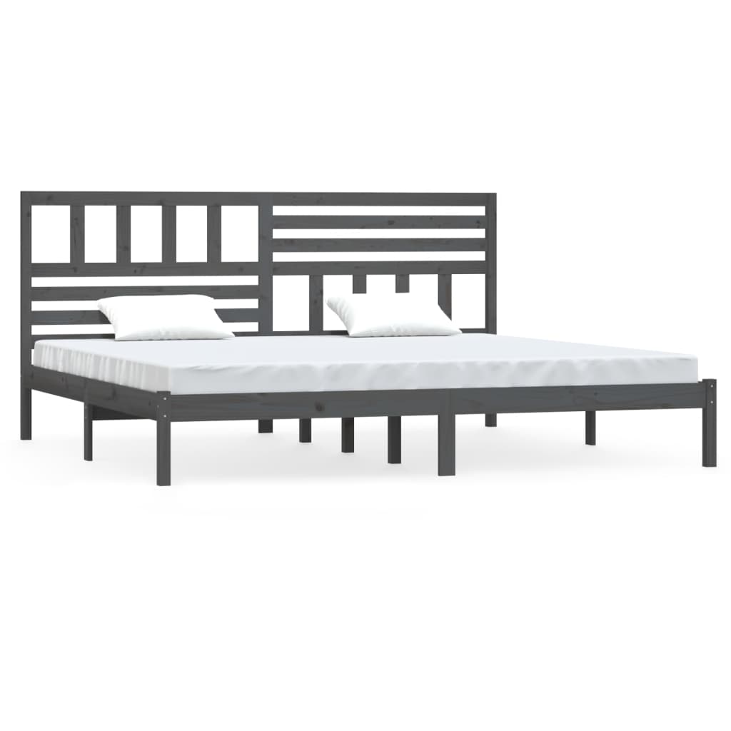 Giroletto Grigio in Legno Massello di Pino 200x200 cm | homemem39