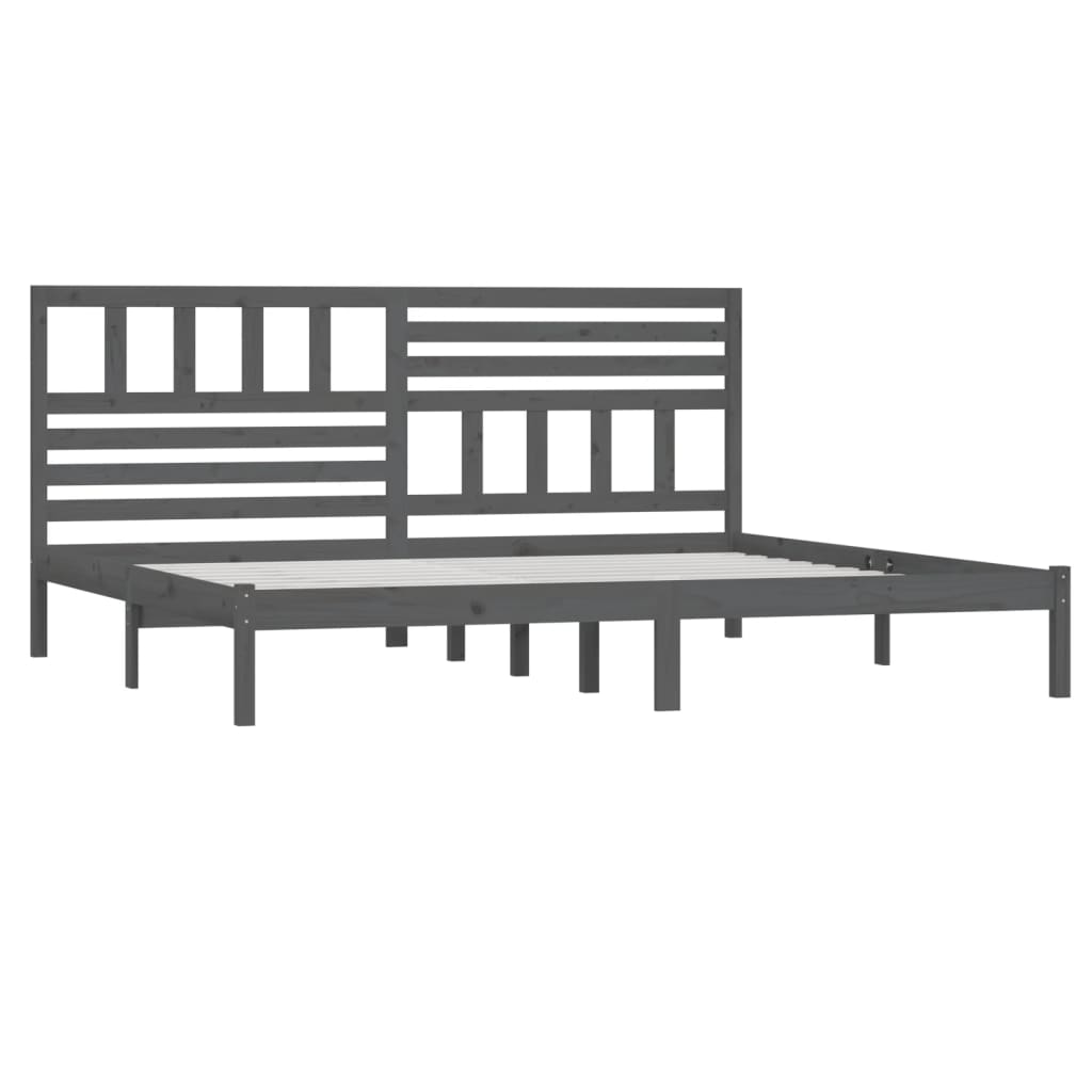 Giroletto Grigio in Legno Massello di Pino 200x200 cm | homemem39