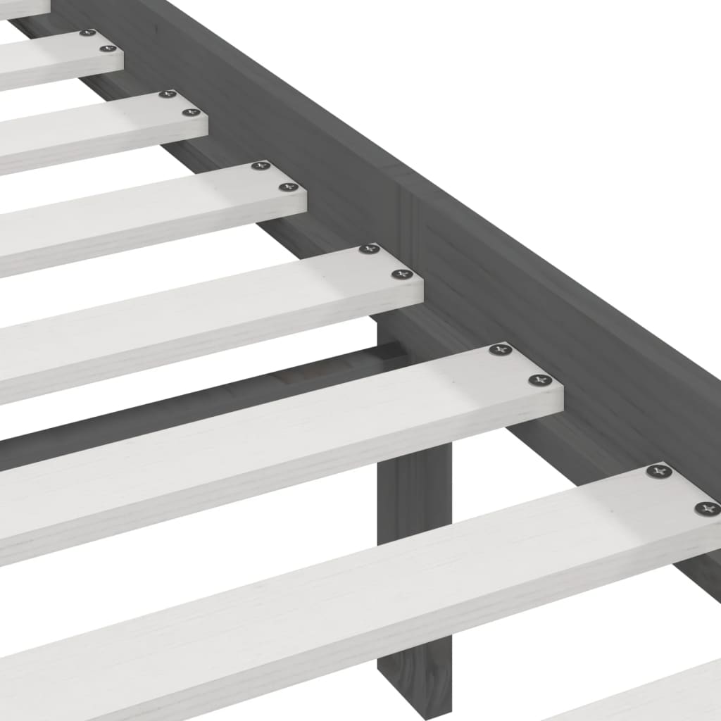 Giroletto Grigio in Legno Massello di Pino 200x200 cm | homemem39
