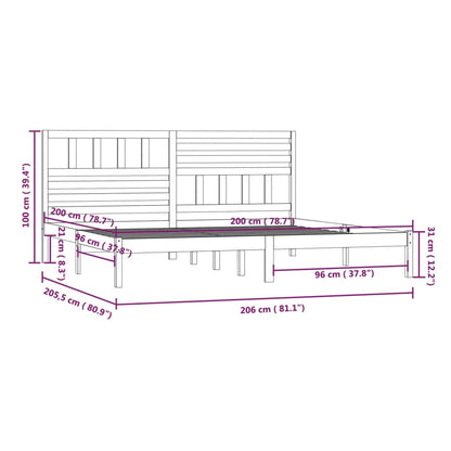 Giroletto Grigio in Legno Massello di Pino 200x200 cm | homemem39