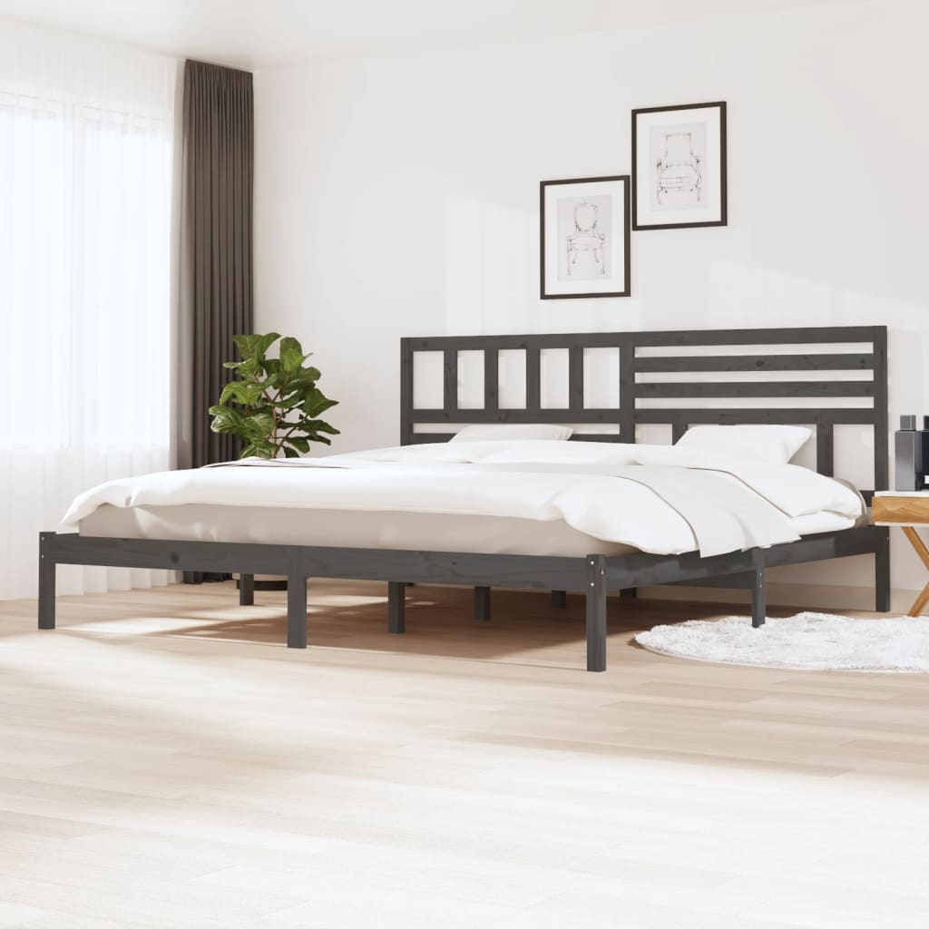 Giroletto Grigio in Legno Massello di Pino 200x200 cm | homemem39