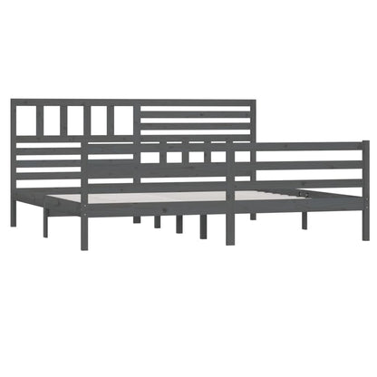 Giroletto Grigio in Legno Massello di Pino 200x200 cm | homemem39