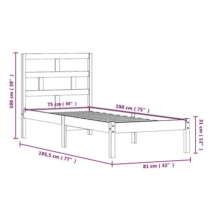 Giroletto 75x190 cm Small Single in Legno Massello | homemem39