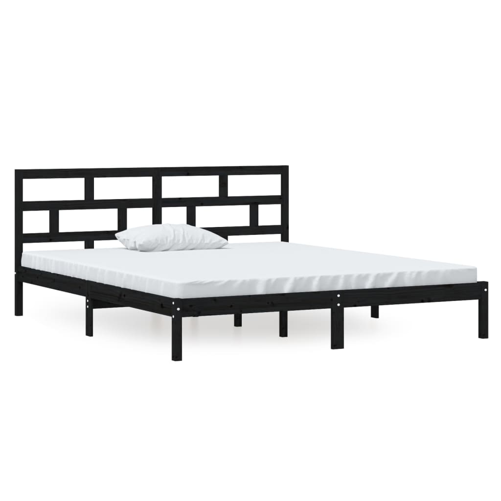 Giroletto Nero 135x190 cm Double in legno Massello | homemem39