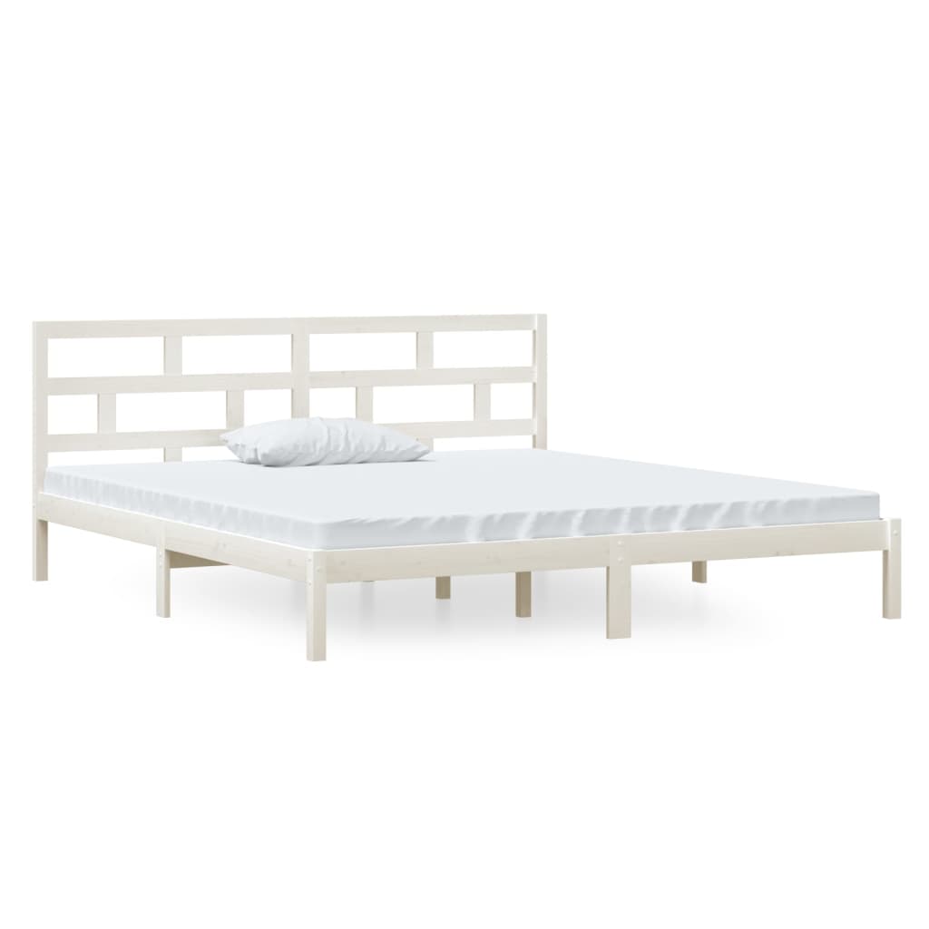 Giroletto Bianco in Legno Massello di Pino 140x190 cm | homemem39