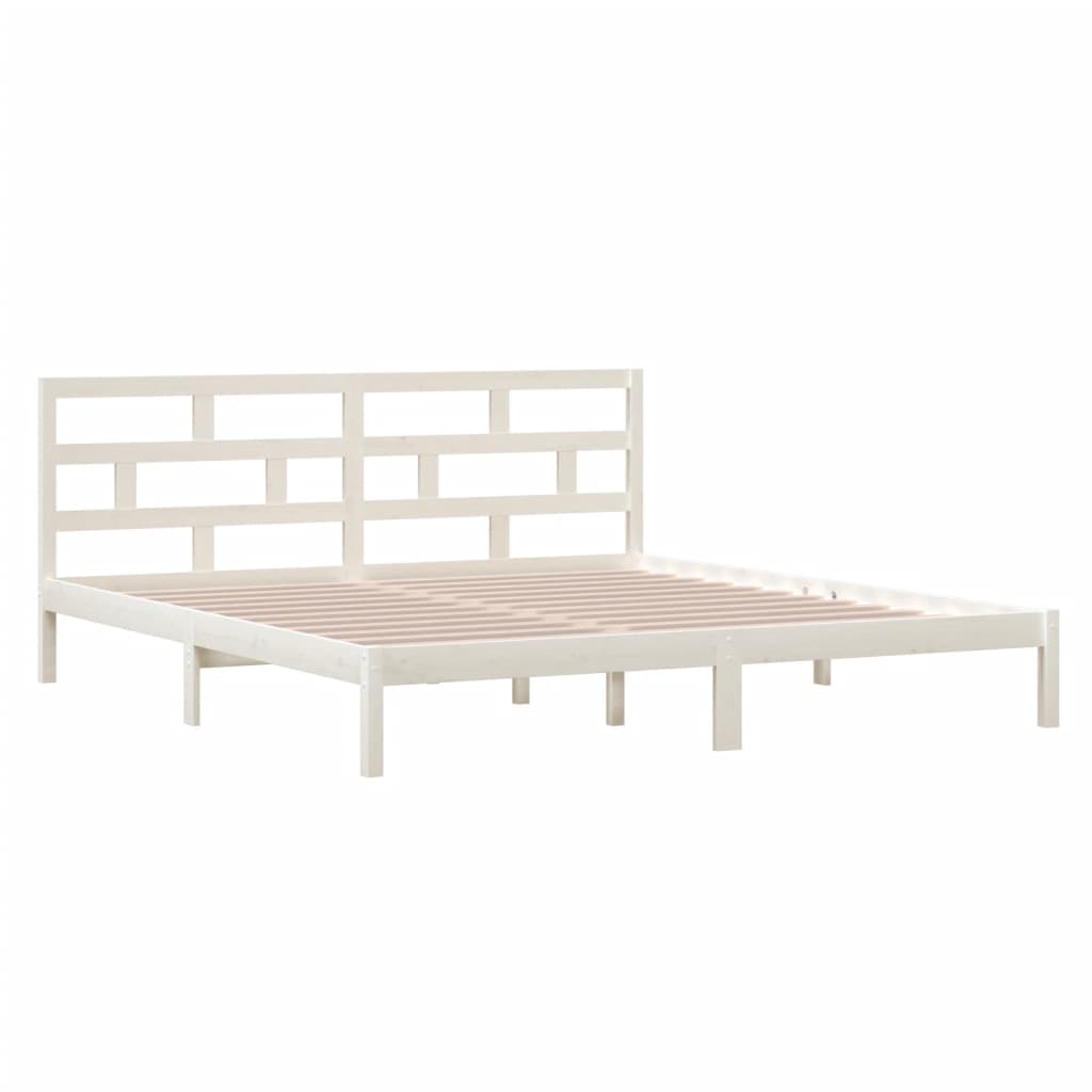 Giroletto Bianco in Legno Massello di Pino 140x190 cm | homemem39