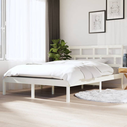 Giroletto Bianco in Legno Massello di Pino 140x190 cm | homemem39