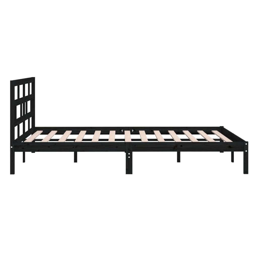 Giroletto Nero in Legno Massello di Pino 140x190 cm | homemem39
