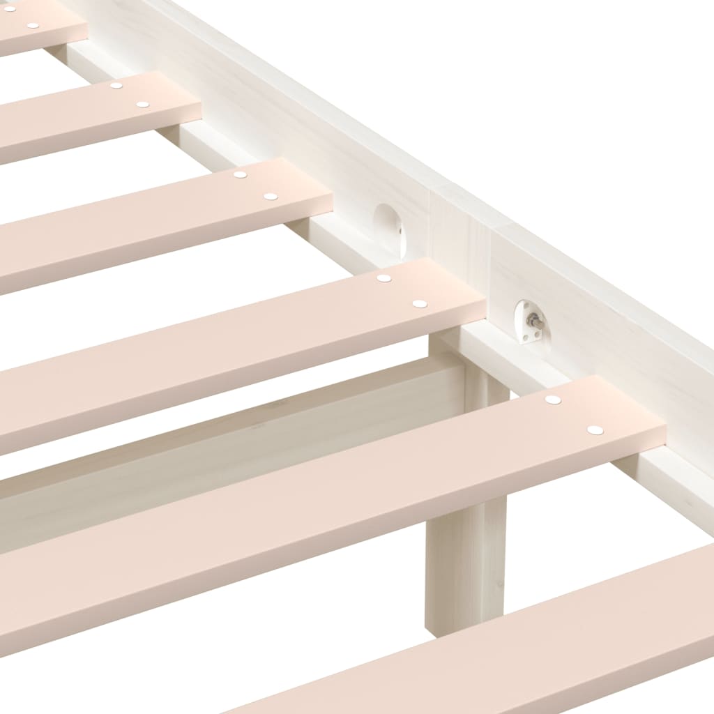 Giroletto Bianco in Legno Massello di Pino 120x200 cm | homemem39