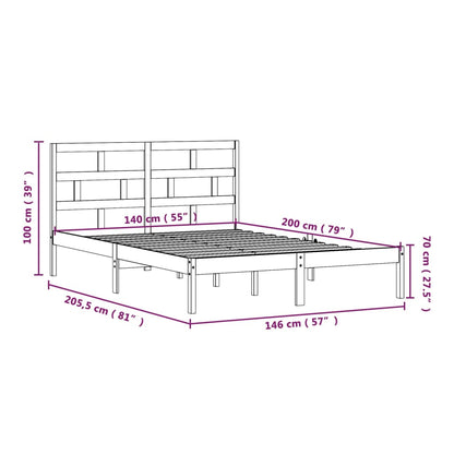 Giroletto in Legno Massello di Pino 140x200 cm